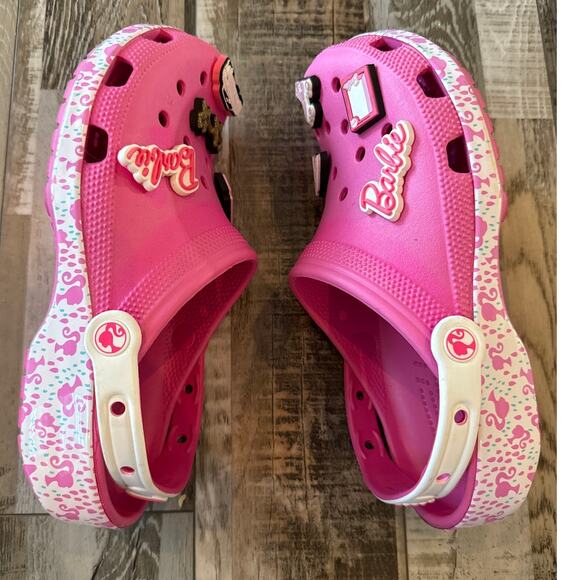 Crocs Classic Comfort Clog Barbie Electric Pink Womens Sz 10 New Limited Edition - Picture 5 of 7